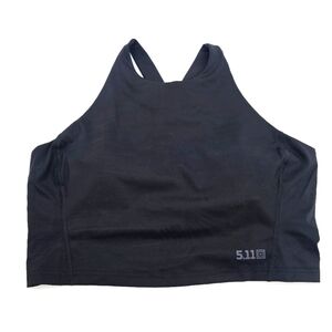 5.11 Black PT-R Max Effort Crop Long Line Sports Bra Athletic Top Size Xl New